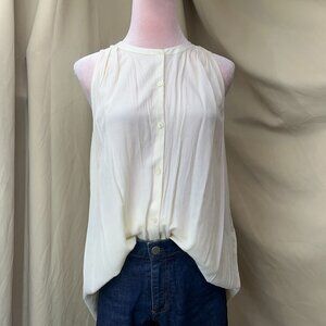 Banana Republic  Getaway Cream  Button Up   Tank  Blouse  Womens   Size S